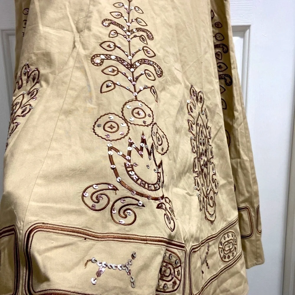 Allison Taylor  Womens Skirt Size 6 Tan Brown Pull On Zip Casual Ladies